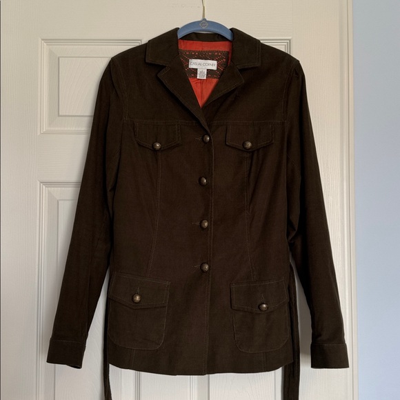 Casual Corner Jackets & Blazers - Green Corduroy Jacket size 4 Casual Corner